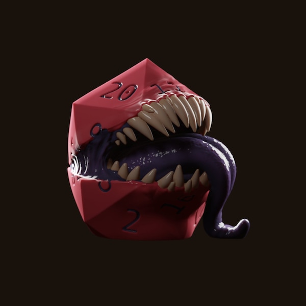 Mimic D20 Dice STL