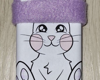 Easter Bunny Chocolate Bar Wrapper Only - Lavender Gingham