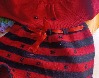 Handmade knitting woolen sweater for upto 2 years for baby girl