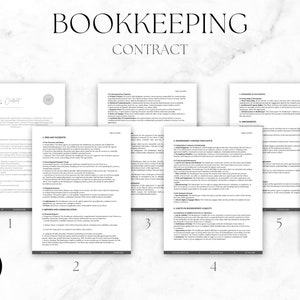 Editable Bookkeeping Contract Template: Freelancer Accounting Service ...