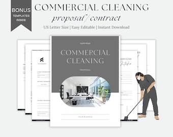 Commercial Cleaning Proposal Template: Janitorial Contract (Digital Download)