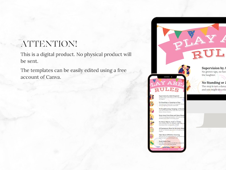 Outdoor Bounce House Rules Sign Printable Kids Play Rules Soft Play