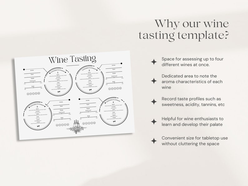 Printable Wine Tasting Kit, Wine Tasting Score Sheet, Wine Tasting Coaster, Wine Party Essential ...