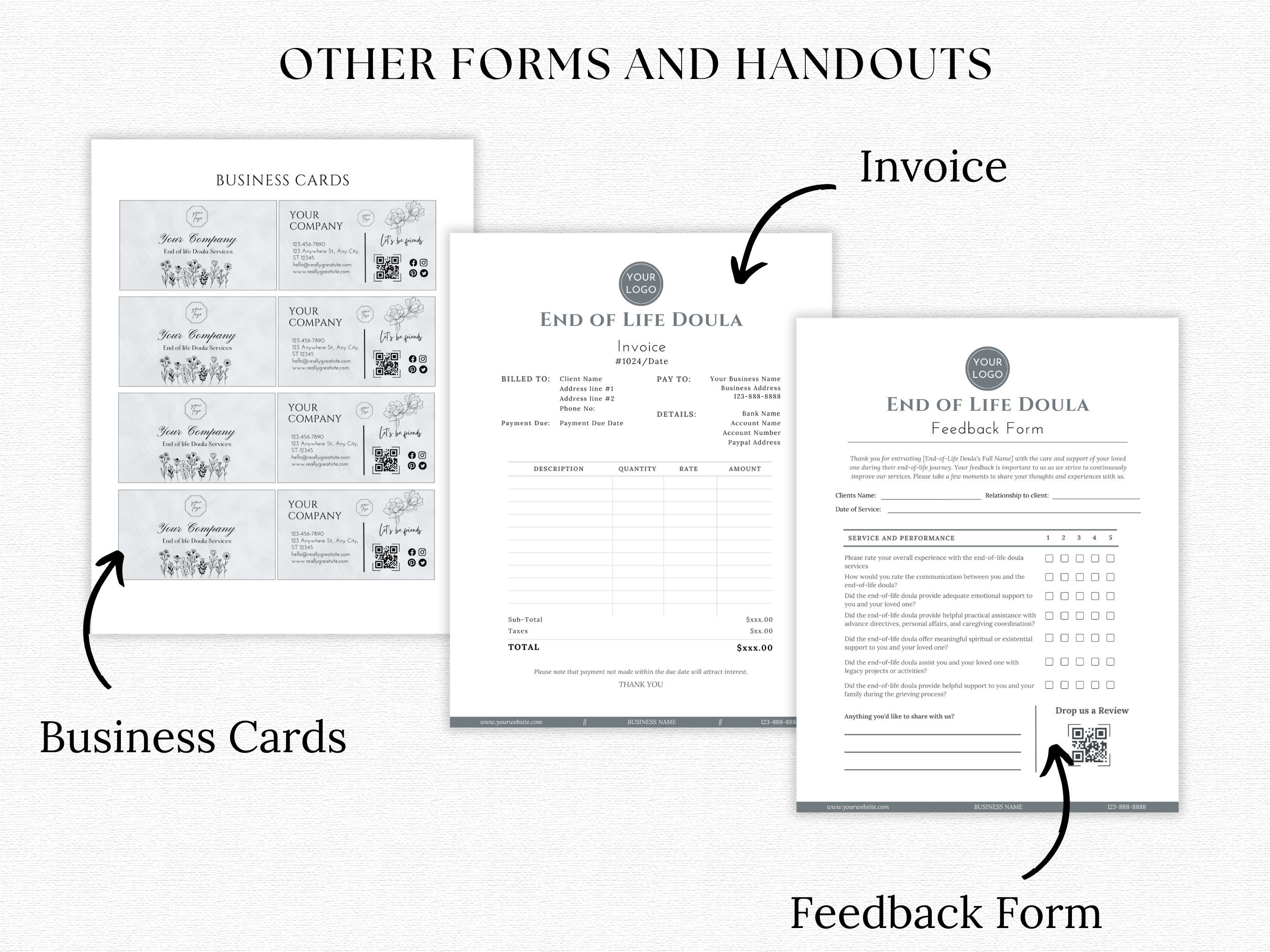 Editable End Of Life Doula Contract Forms Doula Business Bundle Death Editable end of life doula contract forms doula business bundle death