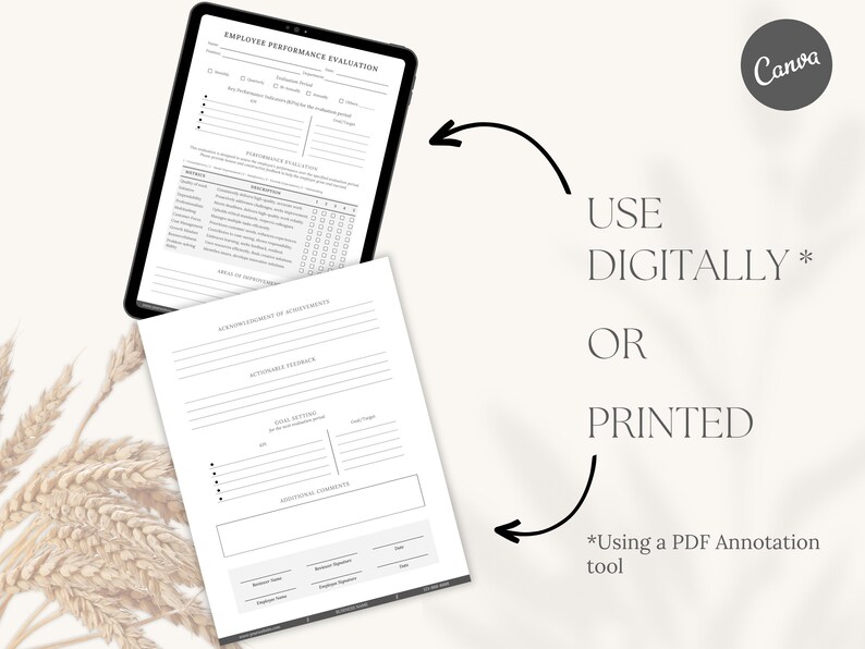 Printable Employee Evaluation Form, Monthly Quarterly Annual Evaluation ...