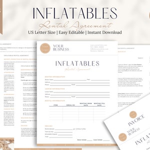 Inflatables Rental Agreement, Waterslide Rental, Bounce House Rules, Inflatables Waiver, Bounce House Rental Agreement, Waterslide Contract