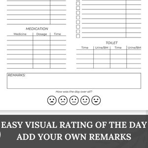 Printable Caregiver Checklist, Senior and Elderly Care Task List ...