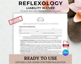 Reflexology Liability Waiver Template, Spa Consent Form (PDF)