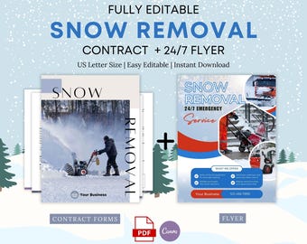 Snow Removal Contract Template: Editable Winter Service Agreement (PDF)