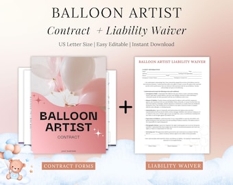 Modelo de contrato para artista de balões: Acordo de decoração de eventos (download digital)