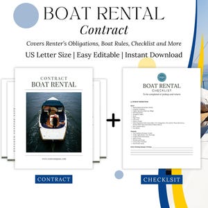 Contrato de Aluguel de Barco, Contrato de Locação de Reboque para Barco, Formulário de Aluguel Marítimo, Fretamento de Iate, Regras do Barco, Responsabilidade do Cliente, Lista de Verificação de Aluguel
