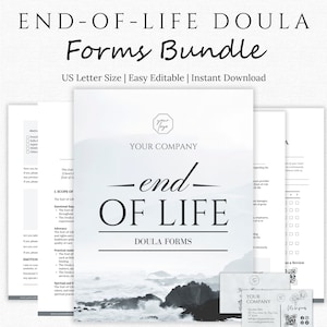 Bearbeitbare End of life Doula Vertragsformen, Doula Business Bundle, Tod Doula Service Vereinbarung, Palliative Care Doula, End of Life Coach