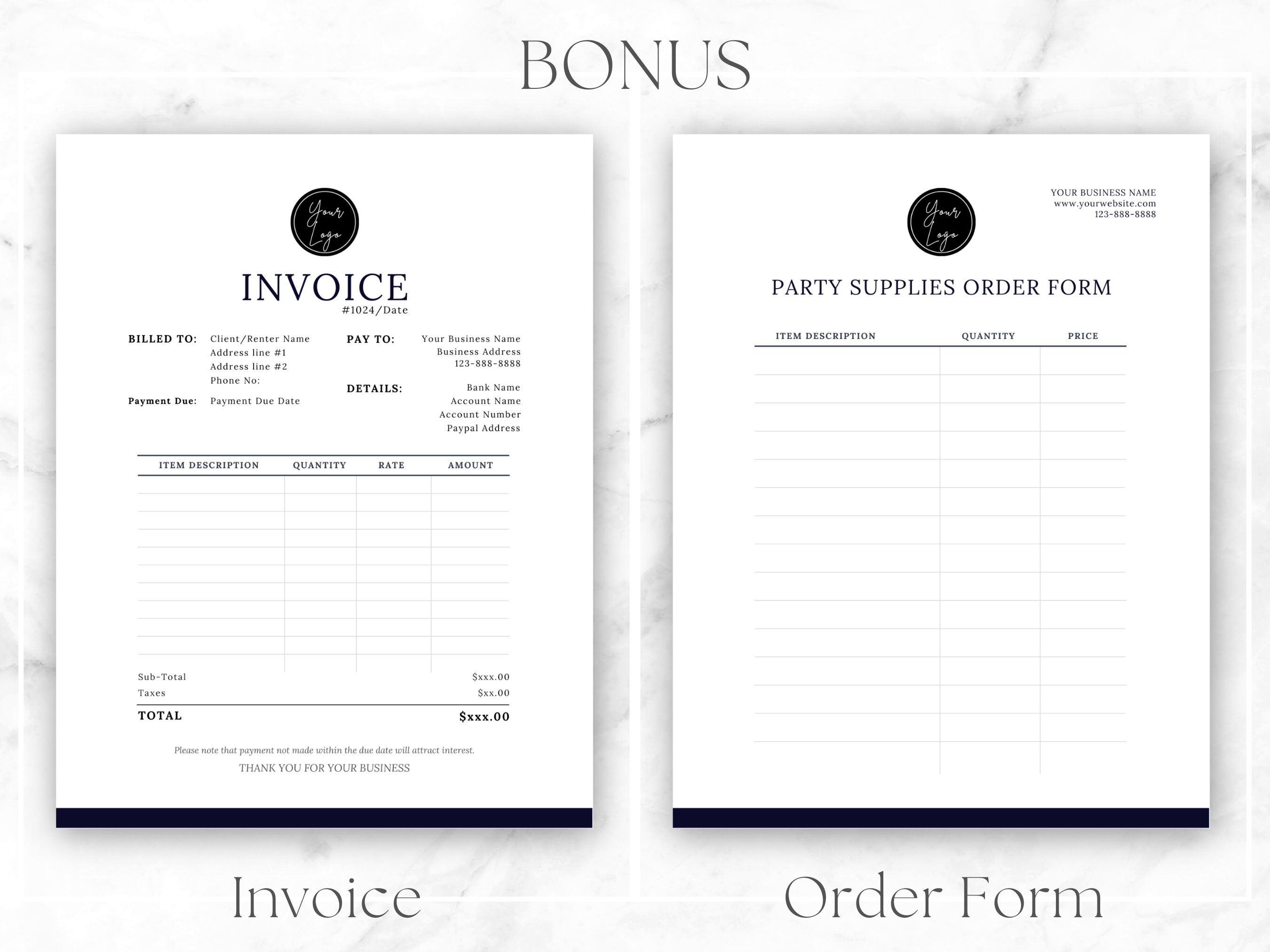 Professional Party Supplies Rental Contract Agreement | Party Event ...