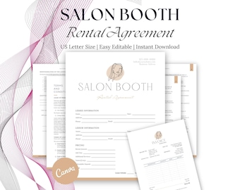 Salon Booth Rental Agreement Template: Stylist Contract (Digital Download)
