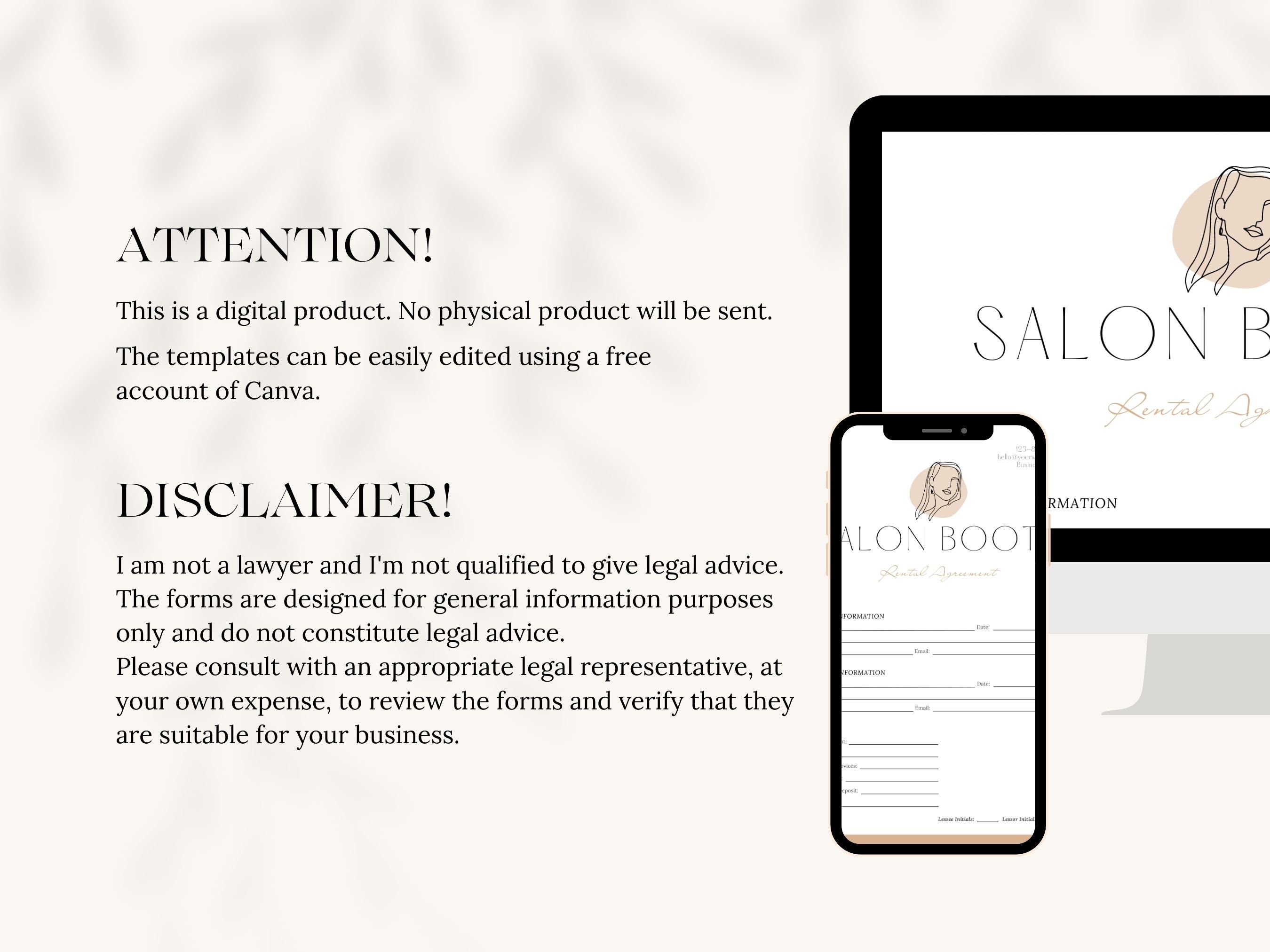 Salon Booth Rental Contract Agreement Form Beauty Booth Rental Hair