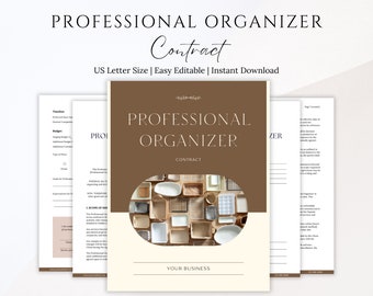 Professional Organizer Contract Template: Home Organization Forms (Digital Download)