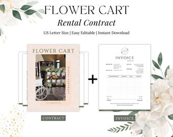 Flower Cart Rental Agreement Template: Editable Event Contract (Digital Download)