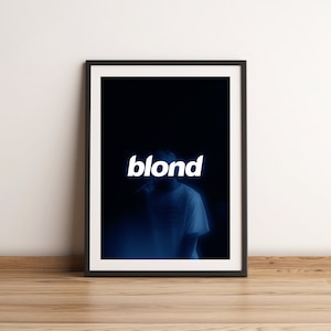 Frank Ocean Blond Print, Frank Ocean Poster, Blond Album Poster, Blond Wall Decor
