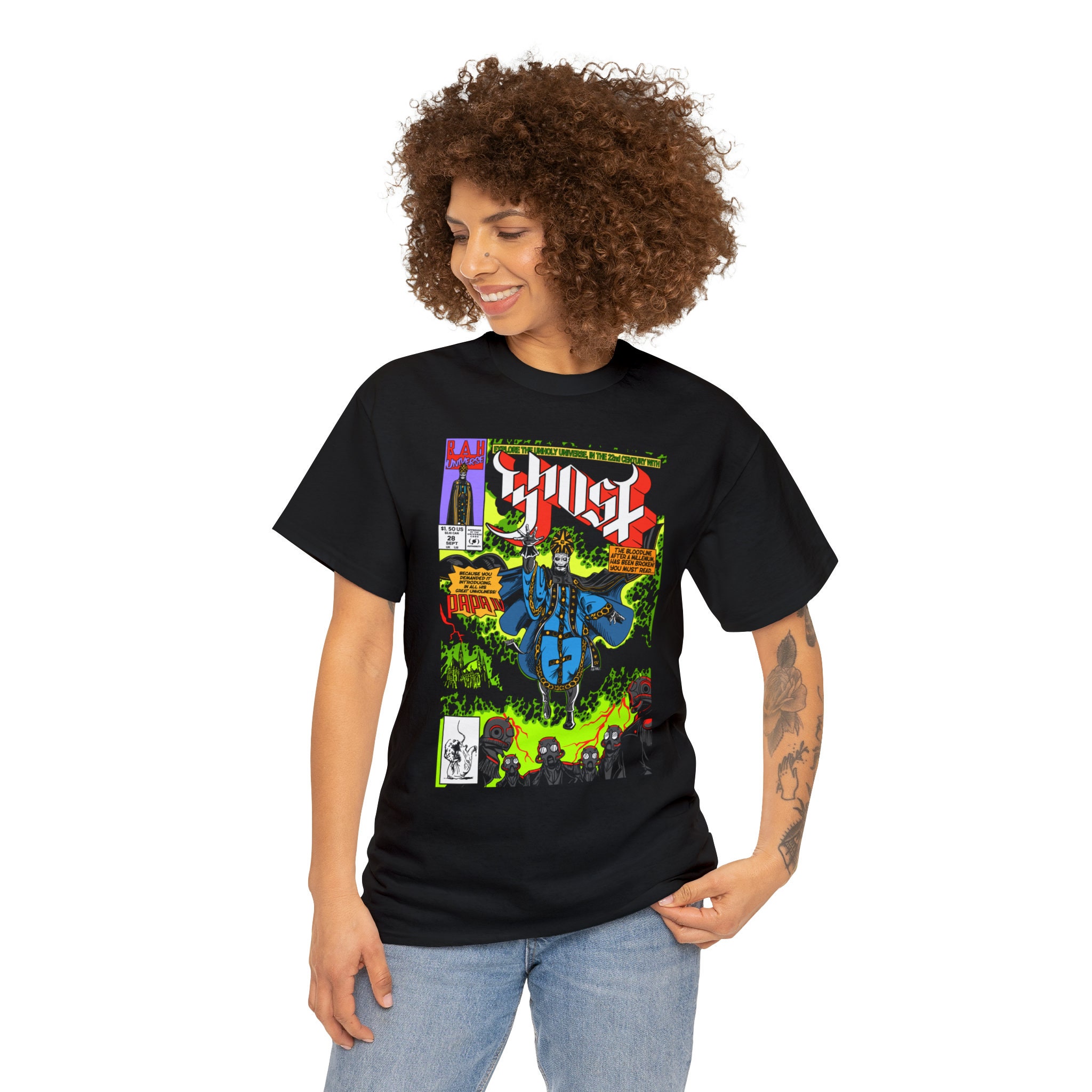 Deathly Ghost Band Shirt - Classic Comic Cover #1 - Heavy