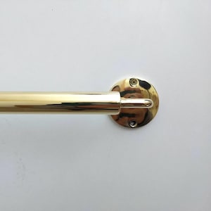Unlacquered Brass Towel Bar | Wall Mounted Brass Towel Holder | Solid Brass Towel Rack | Vintage Bathroom Decor | Handmade Hand Towel Rail