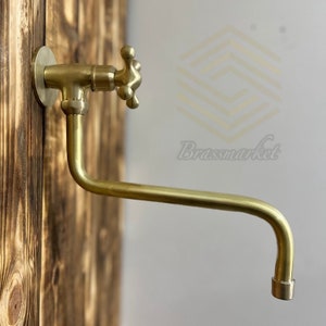 Unlacquered solid brass pot filler, Brass Pot filler faucet , Solid Brass Kitchen Faucet Traditional Style - Kitchen Faucets