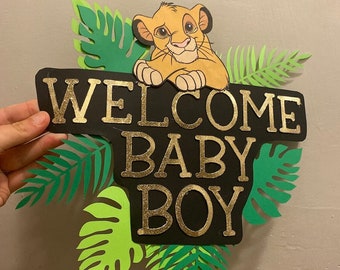 Lion King Welcome Baby Sign