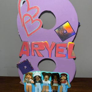 Roblox Number Stand double-sided