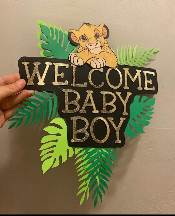 Lion King Welcome Baby Sign