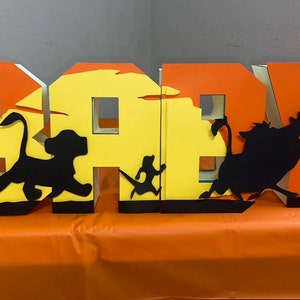 Lion King 3D Letters