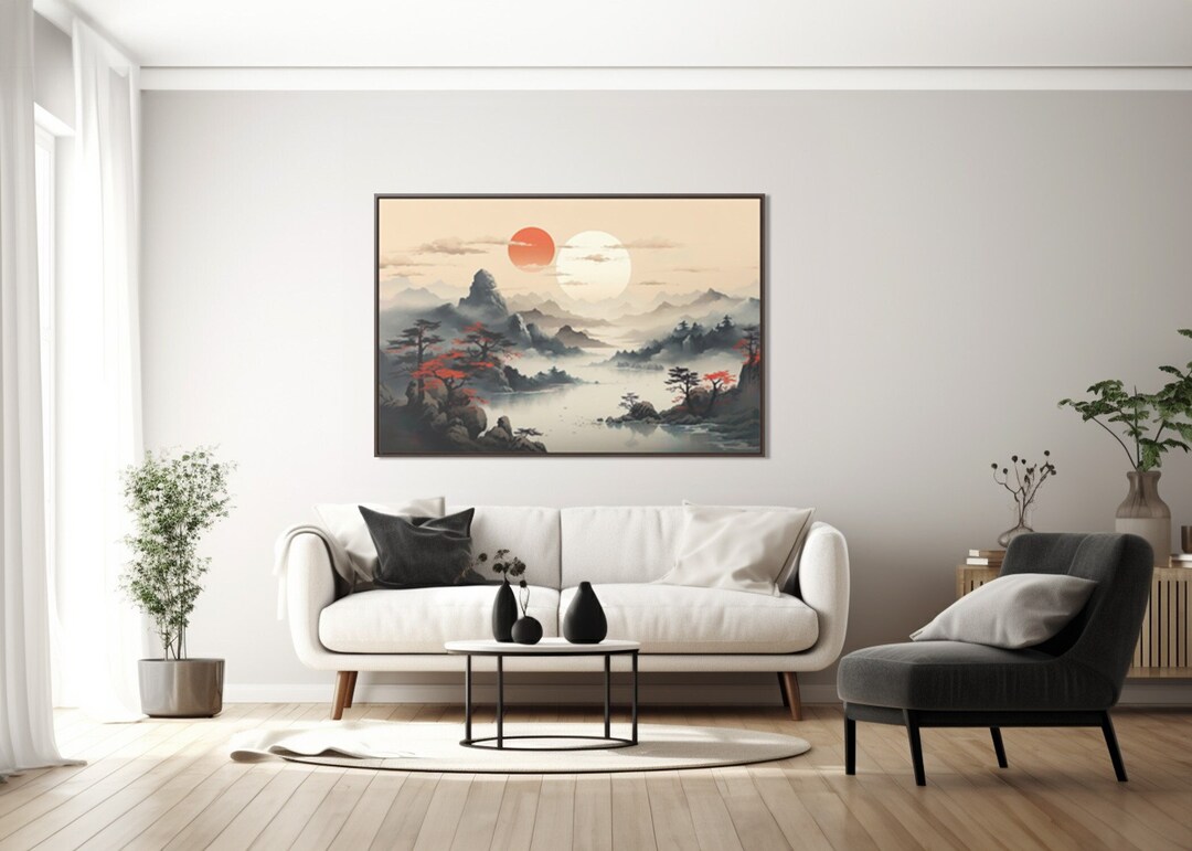 Japandi Wall Art Mountains Minimalistic Modern Art Japandi - Etsy