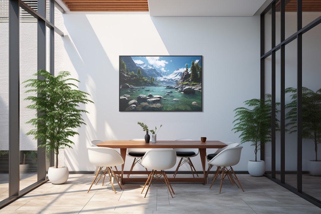 Framed Wall Art Nature Inspired Wall Decor Realistic Landscape Etsy