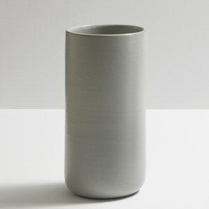 Modern handmade ceramic vase. Exceptionally handcrafted. Available in white, blue grey, sage green, grey, sand and black. Gray