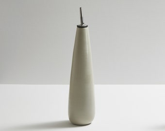Handmade Stoneware Oil and Vinegar Bottle: Modern Kitchen Decor