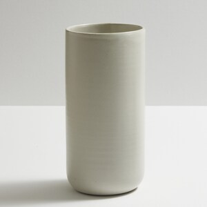 Modern handmade ceramic vase. Exceptionally handcrafted. Available in white, blue grey, sage green, grey, sand and black. White