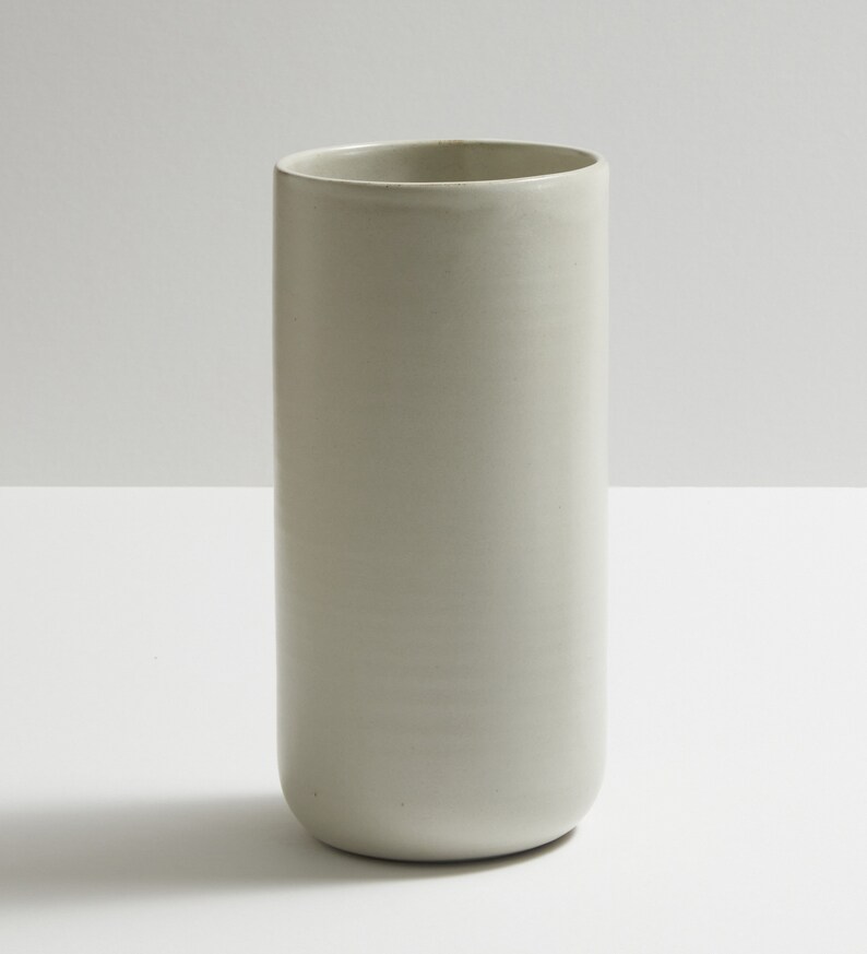 Modern handmade ceramic vase. Exceptionally handcrafted. Available in white, blue grey, sage green, grey, sand and black. White