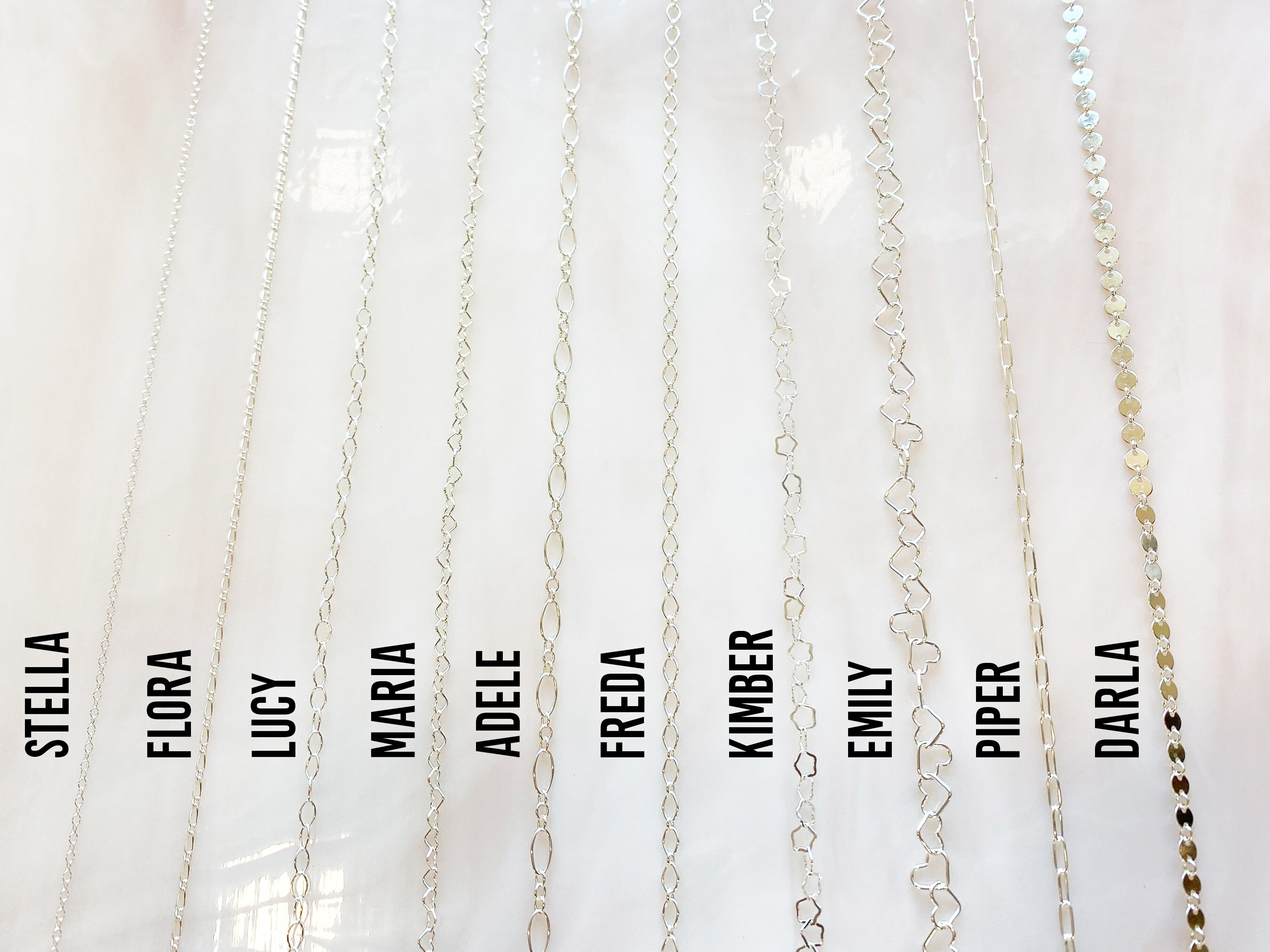 DELUXE COLLECTION Sterling Silver Permanent Jewelry Chain by the Foot  Starter Pack Unfinished Chains - Etsy