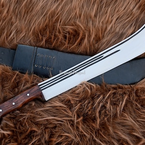 16 inches long Blade Panga Machete-Hand forged jungle machete-Real working machete knife-cleaver-Chopper-Tempered-sharpen-Ready to use