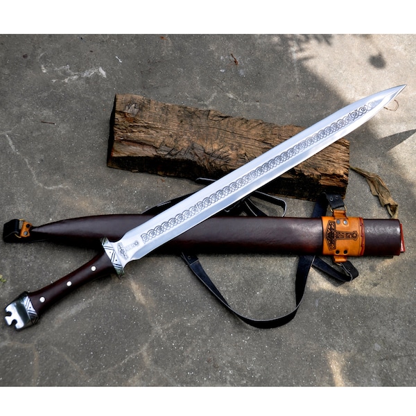 24 inches Long Blade Hand forged Norseman Viking sword-Historical sword-Handmade -Tempered-sharpen-Ready to use-Viking sword-Sharpen