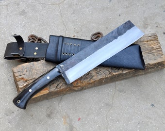10 inches long Blade Hand forged Large Chopper-Handmade large knife-working knife-full tang-Tempered-sharpen-Ready to use-Chopper