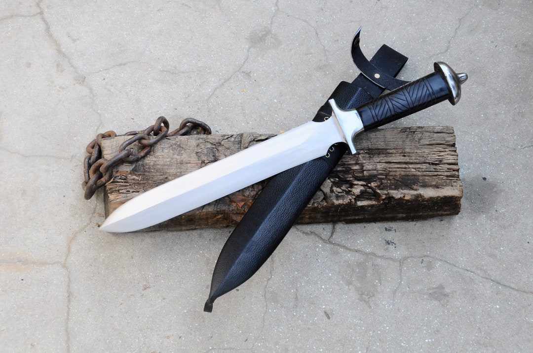 30 cm lange Klinge Wikinger-Dolch-Messer-Machete-Gehärtet-große Bowie