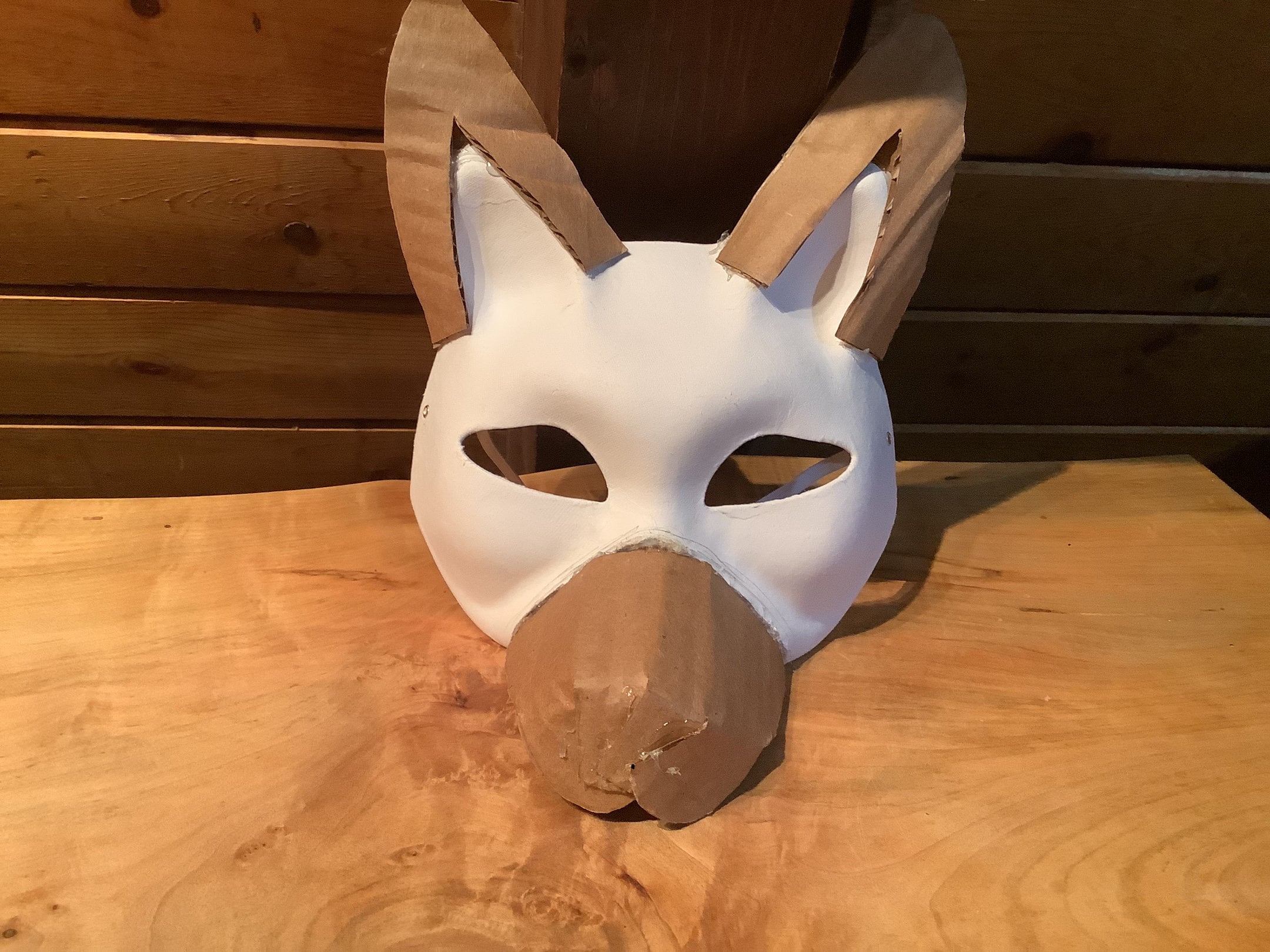 5 Pcs paper fox masks Empty Masquerade Mask Therian Mask Mask