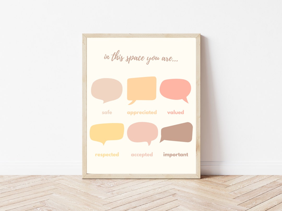 Speech Therapy Safe Space Poster: Classroom Printable (digital Download ...