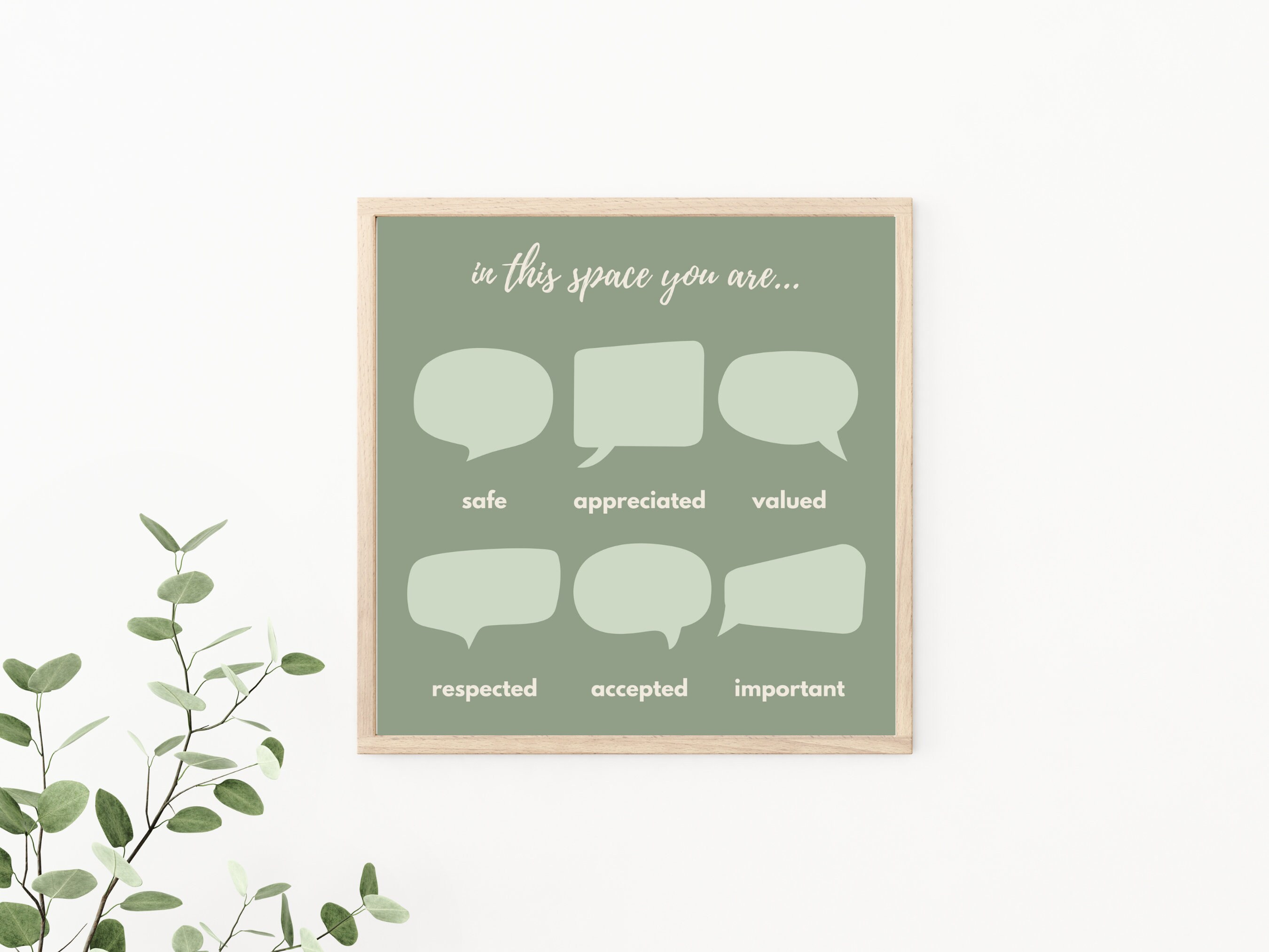 Safe Space Printable Poster: Speech Therapy Classroom Decor (digital ...
