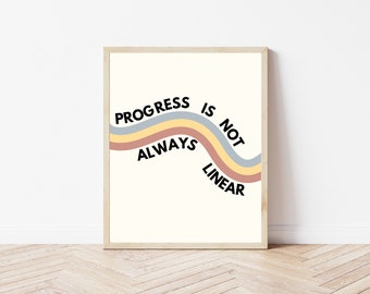 Speech Therapy Poster: Progress is Not Linear (Digital Download)