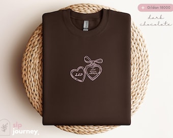 Coquette Vintage Locket Trendy Valentines Day Crewneck | Speech Therapy, SLP, SLPA, Gifts for Her | Gildan 18000 Sweatshirt