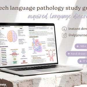 Speech Language Pathology Notes: Acquired Language Disorders (Digital Download)
