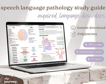 Speech Language Pathology Notes: Acquired Language Disorders (Digital Download)