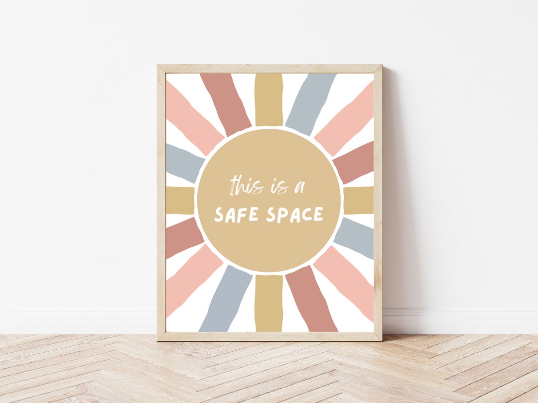 Safe Space Poster: Speech Therapy Classroom Decor (digital Download) - Etsy