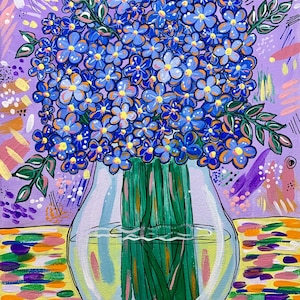 Original Painting- Forget Me Not (9”x12”)