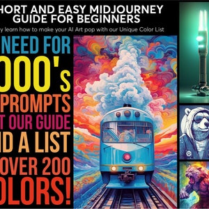 Beginner&#39;s Midjourney Guide + Color List // Over 200 Colors! // AI Image Guide // Simple, Easy, Fast